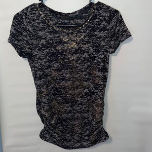 Daytrip black and gray with gold flower design